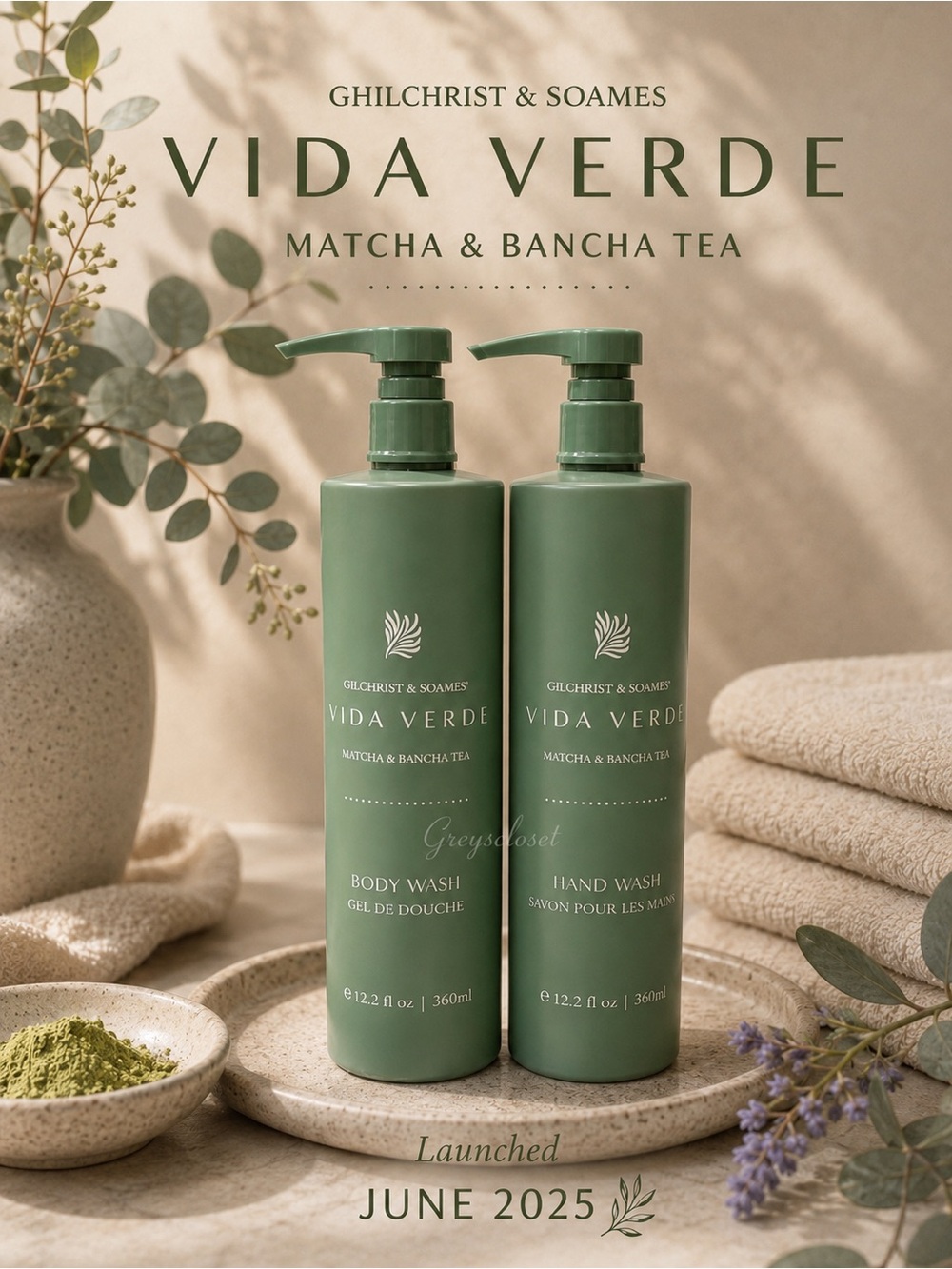 VIDA VERDE 🌿 VEGAN Matcha & Bancha Green Tea BODY & HAND WASH